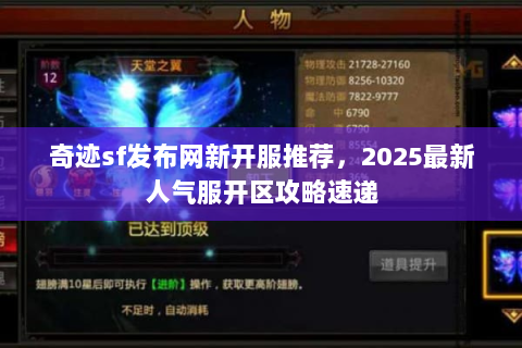 奇迹sf发布网新开服推荐，2025最新人气服开区攻略速递