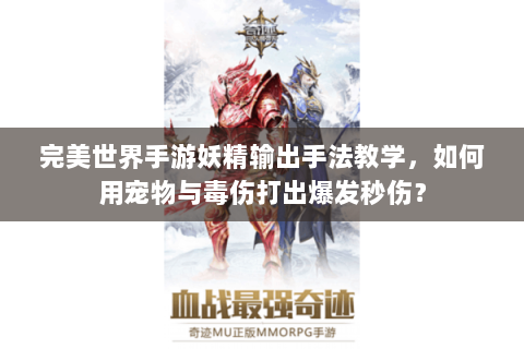 完美世界手游妖精输出手法教学，如何用宠物与毒伤打出爆发秒伤？